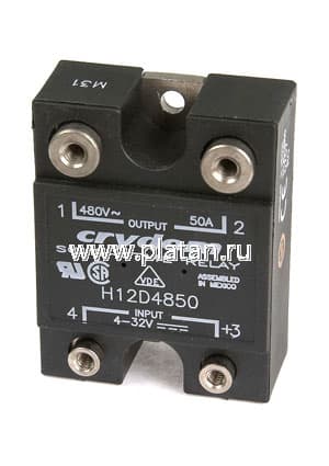 H12D4850, Реле 4-32VDC, 50A/480VAC(с крепежом)