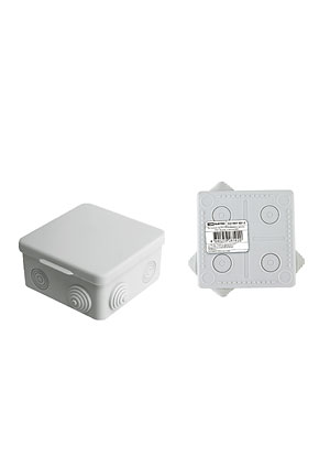 SQ1401-0512, Распаячная коробка ОП 80х80х50мм, крышка, IP54, 7вх. инд. штрихкод