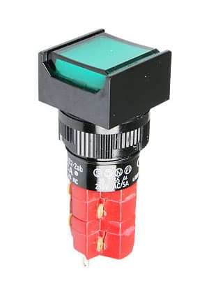 D16LAS2-2ABKG, кнопка с фикс. 250В/5А, LED подсветка 24В
