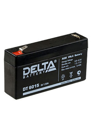 DT 6015, 6В 1.5Ач 97х25х51 аккумулятор