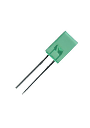 L-513SGDT, Светодиод прямоугольный зеленый 110  2.5х5х8.5мм 10мКд 568нМ