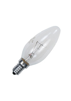 60C1/CL/E14, Лампа  60Вт, свеча прозрачная, цоколь E14
