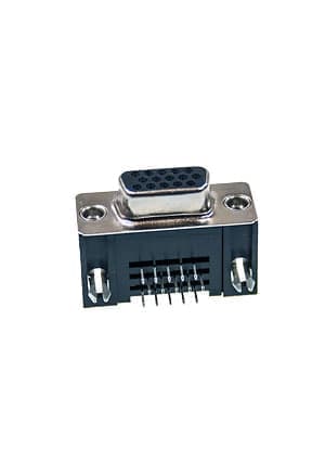 1-1734530-3, HD-22 15 Pos receptacle Right Angle