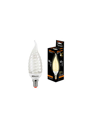SQ0323-0140, Лампа энергосберегающая КЛЛ-СTW-11 Вт-2700 К Е14 (витая свеча на ветру) (mini)