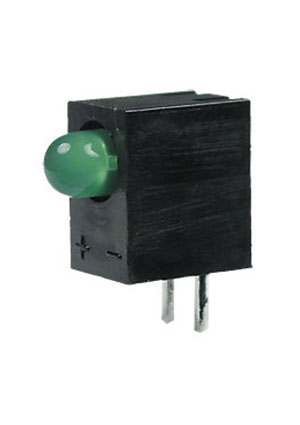 L-934CB/1GD, 3mm circuit board indicator/green 568nm/green diffused/8-20mcd/60