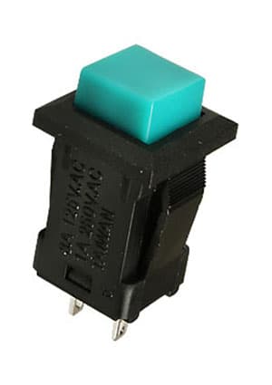 PB-02AK-GN-G, кнопка с фикc. 250В 1А зелен. (аналог SPA-110A4 PSW9B)