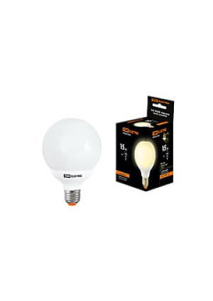 SQ0323-0165, Лампа энергосберегающая КЛЛ-G80-15 Вт-2700 К Е27
