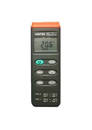 CENTER302, цифровой термометр.-200 - 1370 гр. type K.J