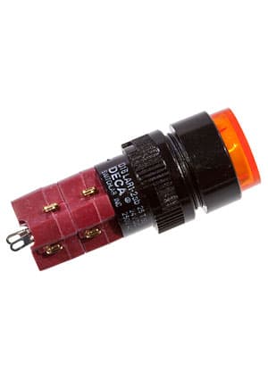 D16LAR1-2ABKO, кнопка с фикс. 250В/5А, LED подсветка 24В