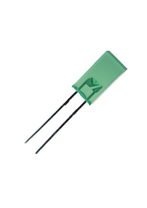 L-383GDT, Светодиод прямоугольный зеленый 110 2.5х5х9.6мм 4мКд 568нМ