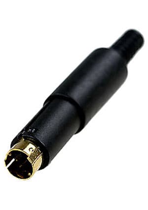 1-410G, разъем mini DIN 4 pin (s-vhs) "шт" пластик "позол." на кабель
