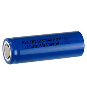 LIR17500, ACC 3.7V 1100mAh