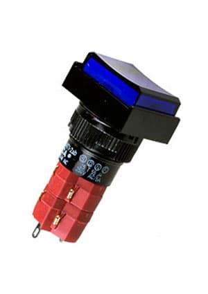 D16LMT1-2ABKB, кнопка без фикс. 250В/5А,  LED подсветка 24В