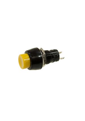 204 КНОПКА 250В/2.0А ЖЕЛТАЯ БЕЗ ФИКСАЦИИ (DS-450)