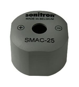 SMAC-25-P17.5, пьезоизлучатель с генератором.25мм индустр.исп.