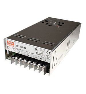 SP-200-24, PBF,DC-DC,200W,Uвх=100-240VAC,вых24V/8.4А,199х99х50мм