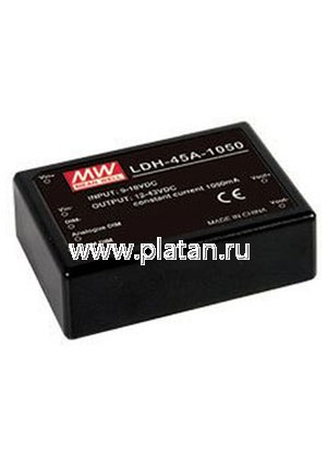 LDH-45A-350, DC/DC-LED-Driver 9-18V:350mA