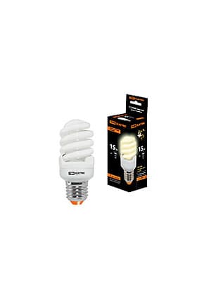 SQ0323-0183, Лампа энергосберегающая КЛЛ-FSТ2-15 Вт-2700 К Е27 КОМПАКТ (40х98 мм)