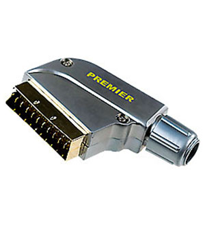 1-347G( ITC 661 ), разъем SCART "шт" металл "позолоченный" на кабель