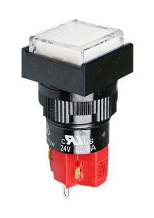 D16LAS1-1ABCW, кнопка с фикс. 250В/5А, ламп. подсветка