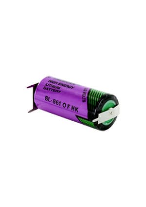 SL-861/T, батарейка Li-SOCl2 3.6В 1.6Ачас Д14.7*33.5 -55+85гр лепестки