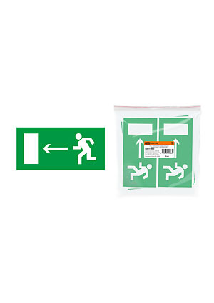 SQ0817-0050, Знак "Направление к эвакуационному выходу налево" 200х100мм