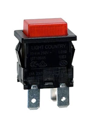 LC-8303BROT2-G, кнопка красн.c фикс. и с подсв. 250В 10A (аналог EP-11)