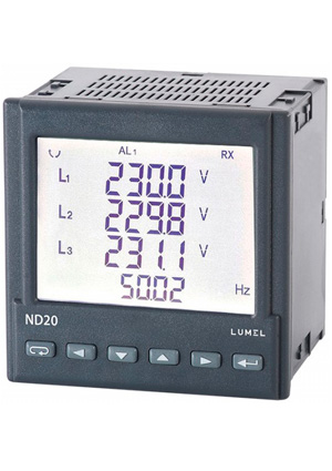 ND20 221200E0, 3-phase network meter, LCD