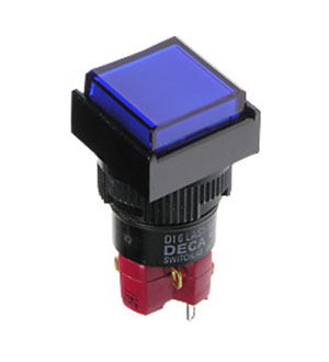 D16LAS1-1ABCB, кнопка с фикс. 250В/5А, ламп. подсветка
