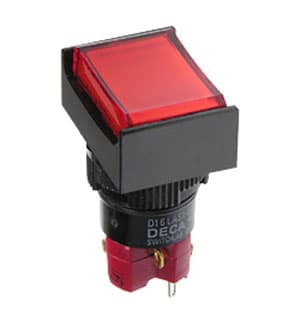 D16LMT2-1ABKR, кнопка без фиксации 250В/5А,  LED подсветка 24В