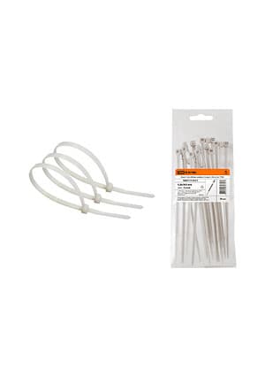 SQ0515-0321, Хомут 4,8х300мм нейлон (белый) (50 штук)