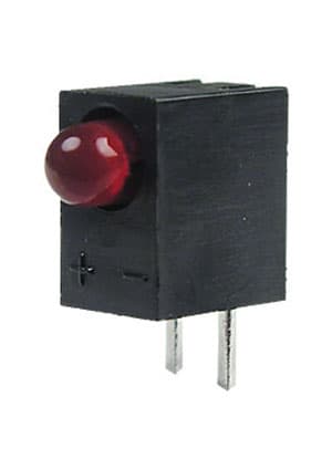L-934CB/1SRD, 3mm circuit board indicator/red 640nm/red diffused/100-300mcd/20mA/60