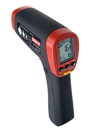 UT301A, 18-350°C 12:1 инфракрасный дистанционный термометр