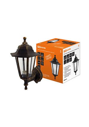 SQ0330-0711, Светильник садово-парковый НБУ 06-60-001 шестигранник, настенный, пластик, бронза