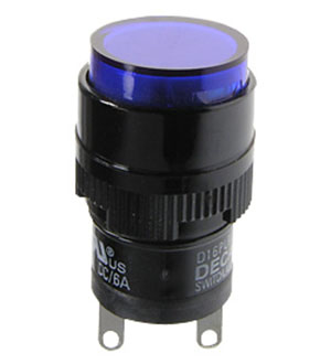 D16PLR1-000KB, индик. синий 24В/LED
