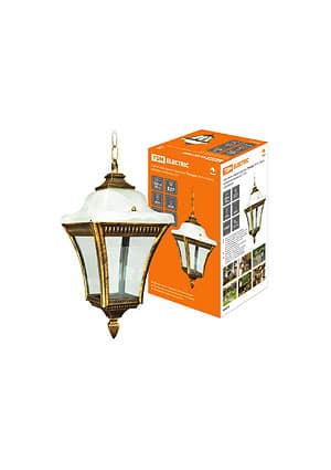 SQ0330-0329, Светильник садово-парковый "Глазурь" 60 Вт, подвес, прозрачное/бронза, Е27,