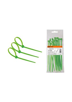 SQ0515-0346, Хомуты нейлоновые 2,5х150мм (зеленый) (25 штук)