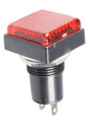 N-813R-220V, лампа неоновая с держателем  красная 220В d=22.5мм