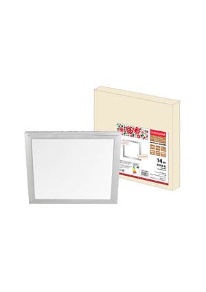 SQ0329-0208, Ультратонкая светодиодная панель серии СВО 295х295, 14 Вт, 3000 К, хром, Народная (без драйвера)