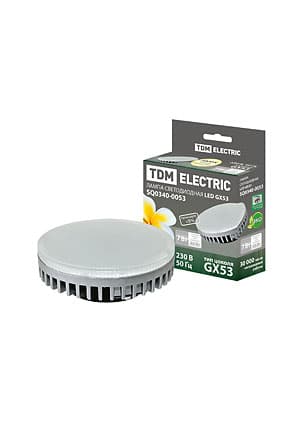 SQ0340-0053, Лампа светодиодная GX53-7 Вт-3000 К