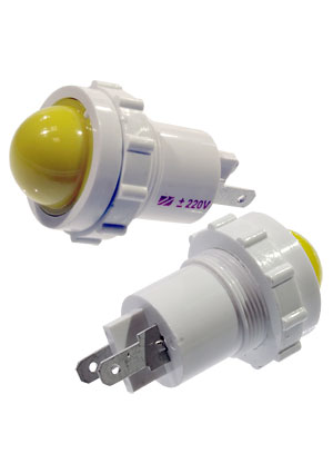 СКЛ12-Ж-2-220, Лампа полупроводниковая коммутаторная (желтая) 220В