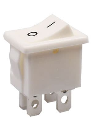 R19-20WWBT-G, выключатель 2xON-OFF 250В 6А бел. (аналог B100R-W SWR45)