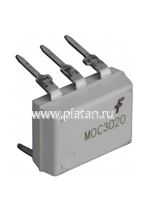 MOC3020M, 6-DIP, Опто симистор x1 4.17kV 400V 0.030A 0.33W -40...+85C