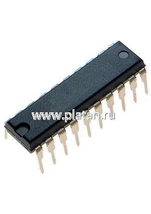 SN74HC377N, Восемь D-триггеров с запуском синхрогенератора, [DIP-20]