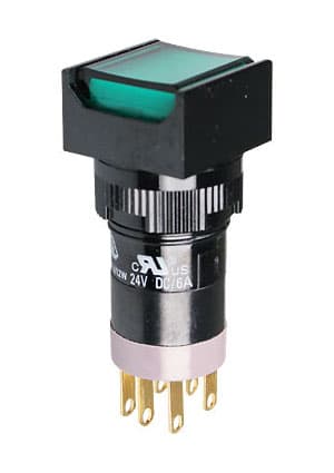 P16LAS2-1ABKG, кнопка с фикс. 240В/4А, LED подсветка 24В