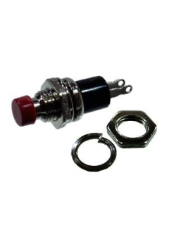 L-KLS7-PBS-004C-R, кнопка без фикс.ON-(OFF) 250В 1А красн.