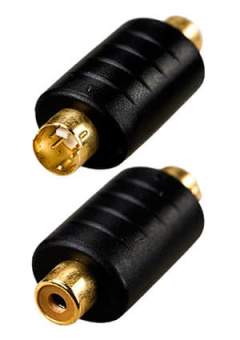 2-321G x, переход MINI DIN 4 pin (S-VHS) "шт" - RCA "гн" пластик