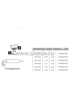 DFP-CN4, Наконечники для вакуумного паяльника MFR-H5-DS стандартный 1.05 х 2.30 мм