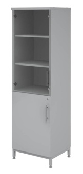 Шкаф для хранения документов Mod. Совлаб ШД-900/4: 900х400х1950 мм верх. дверь стекло, 3 съемные пол