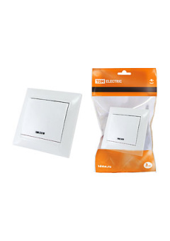 SQ1815-0004, Выключатель 1 кл. с подсветкой 10А белый "Лама"